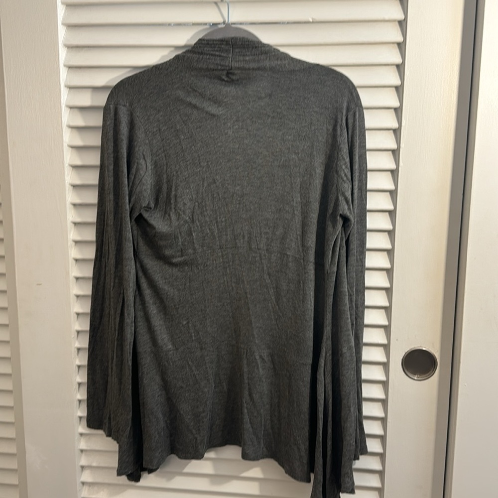Oversized JM Fleurette Open Front Gray Cardigan - Small - Picture 4 of 4
